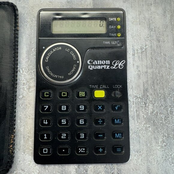 CANON Palmtronic LC-6T Pocket Calculator Quartz LCD Japan RARE Working - Picture 2 of 13